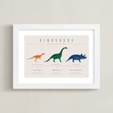 "Dino Timeline" - Art Print in Multicolor by Ashley Presutti Beasley - Framed