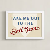 "Little Slugger Series 1" - Art Print in Beige by Pinky Diamond Studio - Framed