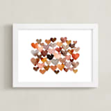 "Clay Hearts" - Art Print in Earthy by Sara Berrenson - Framed