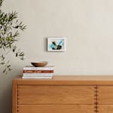 "Flora in Motion" - Art Print in aqua blue by Sarah McInroe - In a Room