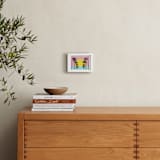 "Summer Palms" - Art Print in Pink Lemonade by Jessica C Nugent - In a Room