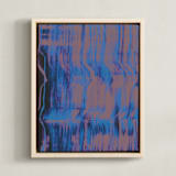 "Blue Adagio" - Art Print in Azure by Carol Barber - Framed Canvas
