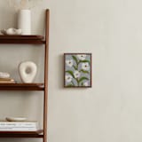 "Floral Abstract in Icy Blue" - Art Print in Sky Blue by Katie Mulder - In a Room