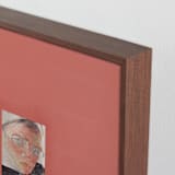 "Amiga 1" - Art Print in Coral Pink by jinseikou - Frame Close-up