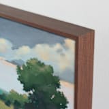"Bright and Early 1" - Art Print in Field by Stephanie Goos Johnson - Frame Close-up
