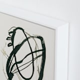 "Black 01" - Art Print in Black - beige by Catilustre - Frame Close-up