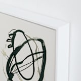 "Black 01" - Art Print in Black - beige by Catilustre - Frame Close-up