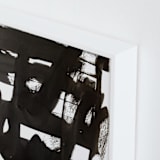 "Inked" - Art Print in Black Ink by Deborah Velasquez - Frame Close-up