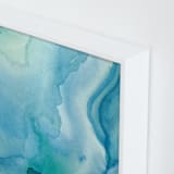 "Under Water" - Art Print in Sea Blue by Chelsey Scott - Frame Close-up