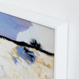 "Snowscape 1" - Art Print in ultramarine by Megan Kelley - Frame Close-up