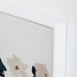 "Abstract Botanical Floral Diptych I" - Art Print in dark navy blue by Caryn Owen - Frame Close-up