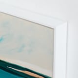 "Hawaiian Reef Abstract Painting" - Art Print in turquoise blue by Caryn Owen - Frame Close-up