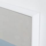 "Calm At Sea" - Art Print in Tranquil Blue by Amanda Phelps - Frame Close-up
