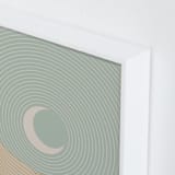 "Sun and Moon II" - Art Print in Duck Egg Blue by Zani van Zyl - Frame Close-up