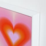 "Radiate Love" - Art Print in Bright red, peach, blush, light pink, vibrant orange, bright pink by Molly Mortensen - Frame Close-up
