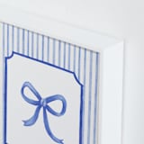 "Coquette Blue Bow" - Art Print in Blue by Vivi Furlong - Frame Close-up