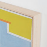 "Coastal Harmony" - Art Print in Sun by Joyce Pinheiro - Frame Close-up