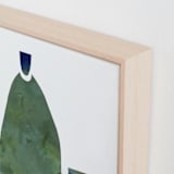 "Over The Nightstand Table" - Art Print in Green Bottle by Bethania Lima - Frame Close-up