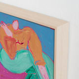 "Secrets" - Art Print in Teal by Maran Ree Whiting - Frame Close-up