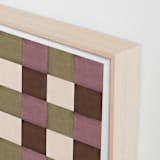 "Checker" - Art Print in Olive by Baumbirdy - Frame Close-up