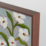 "Floral Abstract in Icy Blue" - Art Print in Sky Blue by Katie Mulder - Frame Close-up