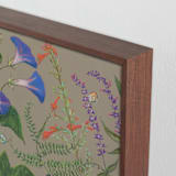 "Wildflowers of Strawberry Creek" - Art Print in Soft Taupe by Karina Racz - Frame Close-up