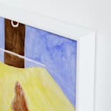 "Free to Pause" - Art Print in Banana by Akweley Creative - Frame Close-up