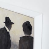 "watching" - Art Print in Charcoal by Kelly Witmer - Frame Close-up