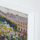 "in the garden of the Palais Royale" - Art Print in Garden Green by Jacquelyn Sloane Siklos - Frame Close-up