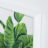"Tropical plants II" - Art Print in Evergreen by Alexandra Dzh - Frame Close-up