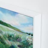 "Those Soft Summer Breezes" - Art Print in Blue Breeze by AlisonJerry - Frame Close-up