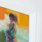 "kimono" - Art Print in Kelly Green by Jenny Westenhofer - Frame Close-up