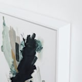 "Mark No. 5" - Art Print in Navy Blue by Kara Schlabaugh - Frame Close-up