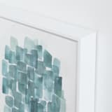 "Steely Blues" - Art Print in Steel Blue by Tennyson Tippy - Frame Close-up