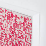 "HA-HA-HA-HA" - Art Print in Rose by Kate Roebuck - Frame Close-up