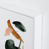 "Calm Forest No.18" - Art Print in Forest Green by Cait Courneya - Frame Close-up