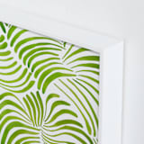 "Minted Forest" - Art Print in Rainforest Green by Deborah Velasquez - Frame Close-up