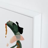 "Calm Forest No. 20" - Art Print in Forest Green by Cait Courneya - Frame Close-up