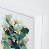 "Emerald Gems" - Art Print in Emerald Green by Yao Cheng Design - Frame Close-up