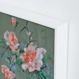 "Arrangement in Rose & Teal" - Art Print in Rose by Sonal Nathwani - Frame Close-up