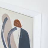 "Tracks No. 3" - Art Print in Indigo by Kara Schlabaugh - Frame Close-up