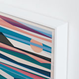 "Viewpoint" - Art Print in Grapefruit by Jen Florentine - Frame Close-up