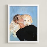 "Recharge" - Art Print in Blue by Mary Ketch - Framed