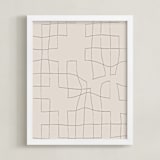 "Loose Framework" - Art Print in Chalk by Beth Vassalo - Framed