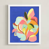 "Butterfly Dream" - Art Print in Cobalt Blue by Eunmee Studio - Framed