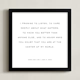 "Your Vows: Square Orientation Custom Print " - Custom Print in Deep Gray by Minted - Framed