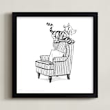 "Tigger Lounging | Winnie The Pooh" - Art Print in White by Stefanie Lane - Framed
