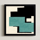 "Layered Remnants 1" - Art Print in Glacier Lake by Debra Pruskowski - Framed