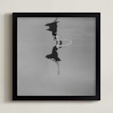 "Softly" - Art Print in Smoke by Mallory Morrison - Framed