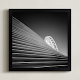 "Stripped" - Art Print in Black & white by Angie McMonigal - Framed